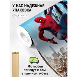 Фотообои детские - мультфильм человек паук - 400 x 270см - Обои винил на флизелине моющиеся для девочки или мальчика.