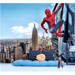 Фотообои детские - мультфильм человек паук - 400 x 270см - Обои винил на флизелине моющиеся для девочки или мальчика.
