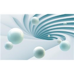 Полосатый водоворот - 3D фотообои|3D расширяющие пространство