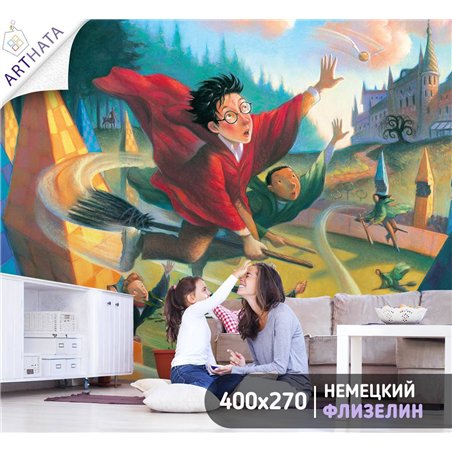 Фотообои детские - гарри потер квидич - 400 x 270 - Фотообои в детскую для мальчика или девочки для мальчиков, фантастика, волше