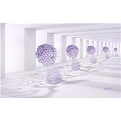 Цветочные шары - 3D фотообои|3D цветы