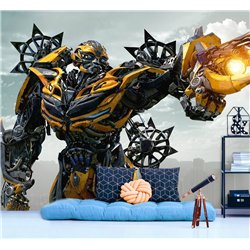Фотообои детские флизелиновые - супергерои трансформеры - 300x270. В детскую комнату Кино, Бамблби, тачки, желтая машина. Моющие