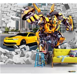 Фотообои 3d на стену - яркие листья - 400x270. Обои для кухни и гостинной с виниловым покрытием