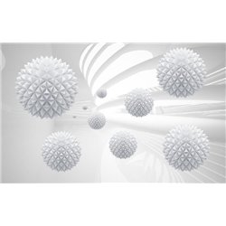 Колючие сферы - 3D фотообои|3D фигуры