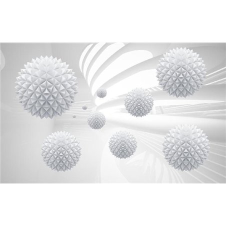 Колючие сферы - 3D фотообои|3D фигуры