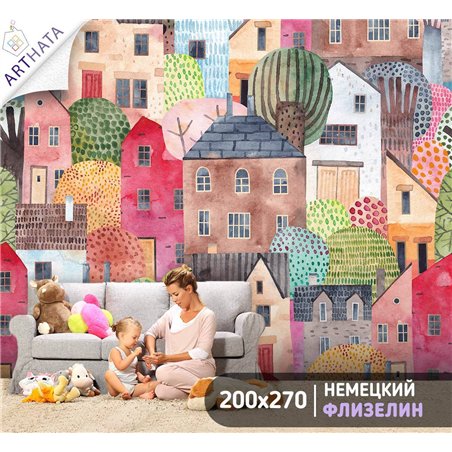 Фотообои флизелиновые - листья - 200x270. Фотообои в коридор и гостинную