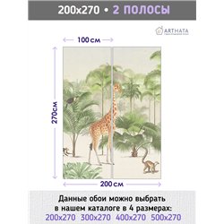 Фотообои тропические животные на кухню флизелиновые 200х270