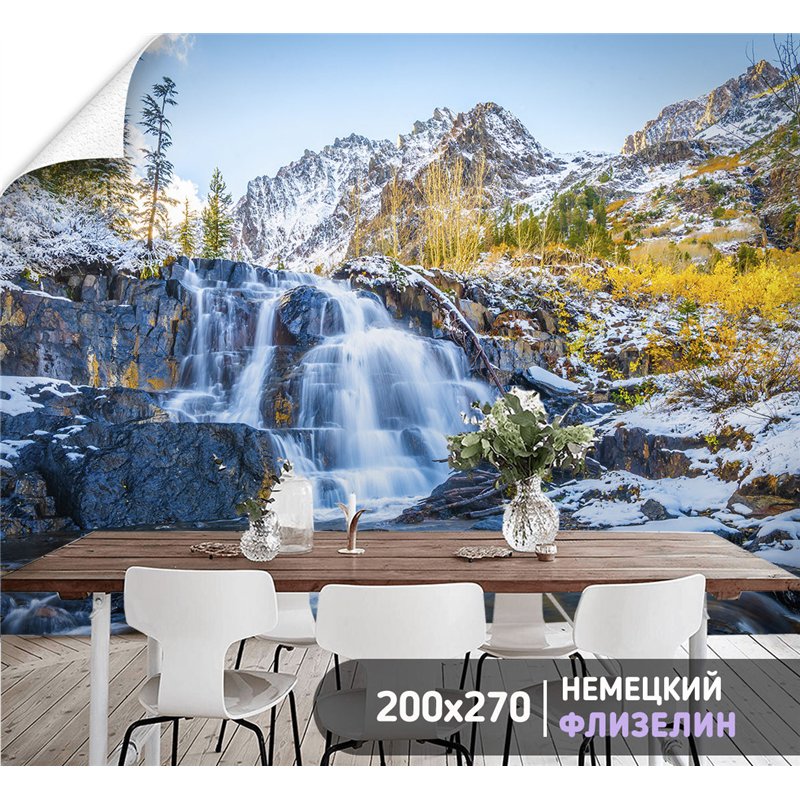Фотообои с водопадом моющиеся для кухни 200х270
