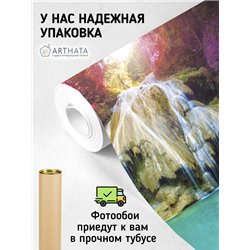 Фотообои голубая лагуна среди деревьев в зал 300х270