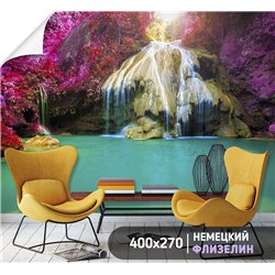 Фотообои деревья и водопад на кухню влагостойкие 400х270