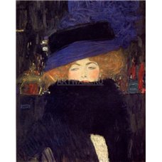 Картина на холсте по фото Модульные картины Печать портретов на холсте Дама в шляпе и боа из перьев
