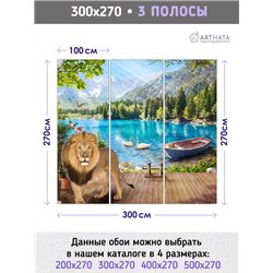 Фотообои с озеро с лодкой и причалом для кухни 300х270