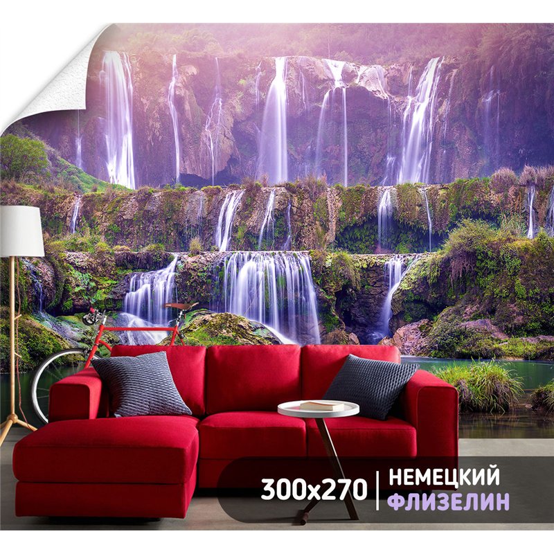 Фотообои пороги водопада для кухни метровые 300х270