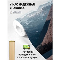 Фотообои голубые горы на кухню моющиеся 300х270