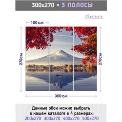 Фотообои Япония озеро возле горы на кухню 300х270