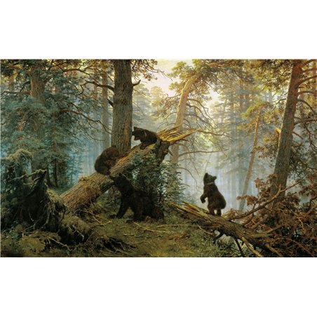 Утро в сосновом лесу