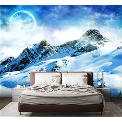 Фотообои горные пики и луна на кухню 300х270