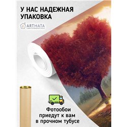Фотообои сердцевидное дерево в поле на кухню 300х270
