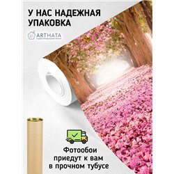 Фотообои цветущий розовый сад моющиеся для кухни 200х270