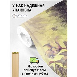 Фотообои птицы в тропическом лесу в зал влагостойкие 500х270