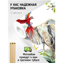 Фотообои фреска звери джунглей на кухню 200х270