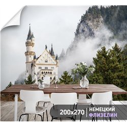 Фотообои Замок в горах и лесу 200х270 см для оформления зала