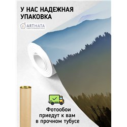 Фотообои Горы и лес в облаках 400х270 см для спальни