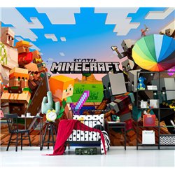 Фотообои на стену детские Minecraft, майнкрафт, игра 200x270 В детскую комнату для девочки, мальчика персонажи, 3D детям, герои,