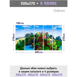 Фотообои в детскую герои игры майнкрафт 500x270
