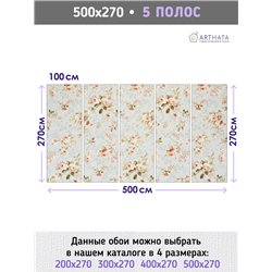 Фотообои розы на голубом фоне на кухню флизелиновые 500х270