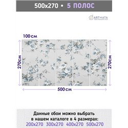 Фотообои цветы голубые розы моющиеся для кухни 500х270