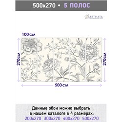 Фотообои цветы и растения для кухни метровые 500х270