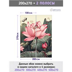 Фотообои розовый цветок лотоса на кухню моющиеся 200х270