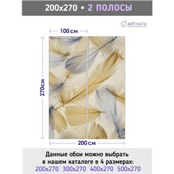 Фотообои разноцветные перья для кухни влагостойкие 200х270