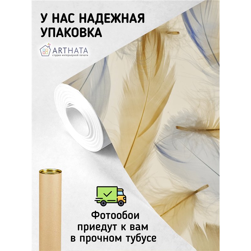 Фотообои разноцветные перья для кухни влагостойкие 200х270