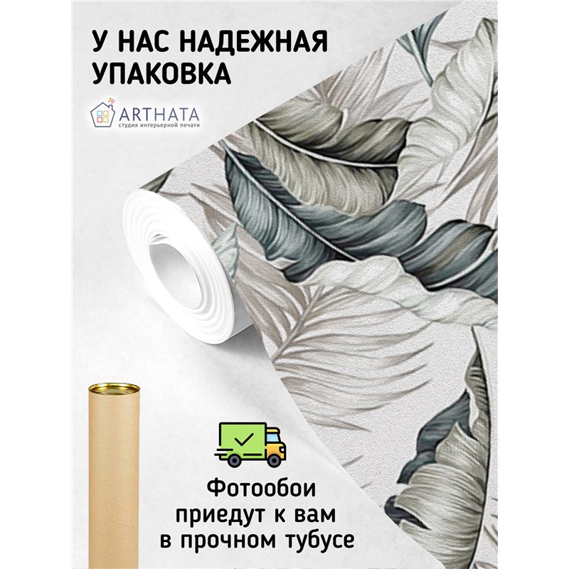 Фотообои фреска цветные перья и листья 3d для зала 400х270