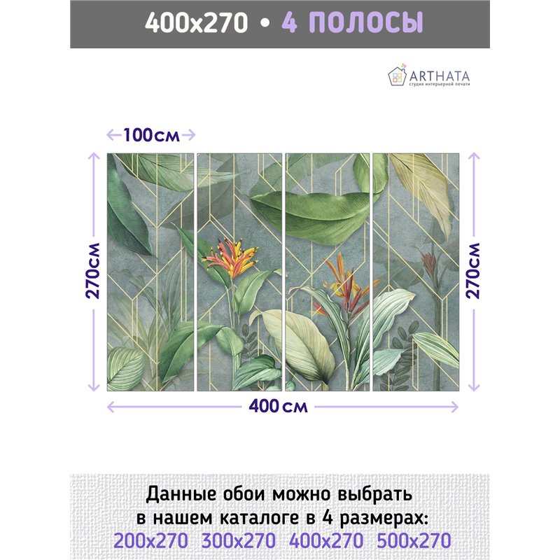 Фотообои цветы и растения для кухни метровые 400х270