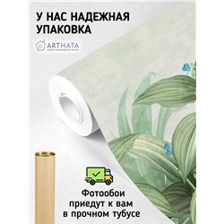 Фотообои тропические листья и цветы на кухню 400х270