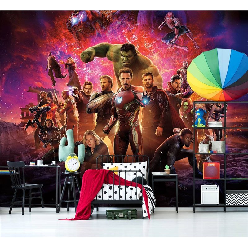 Фотообои на стену детские - Марвел, супергерои, - 200 x 270 см Обои винил на флизелине моющиеся для девочки или мальчика.