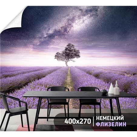 Фотообои цветы лаванды на кухню 400х270