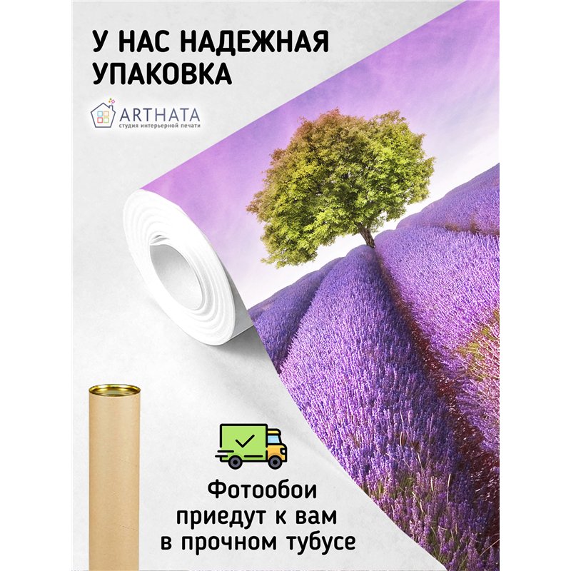 Фотообои кусты лаванды для кухни влагостойкие 400х270