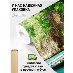 Фотообои тропическое море и лодка на кухню моющиеся 500х270