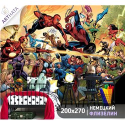Фотообои на стену детские Marvel герои комиксов 200x270