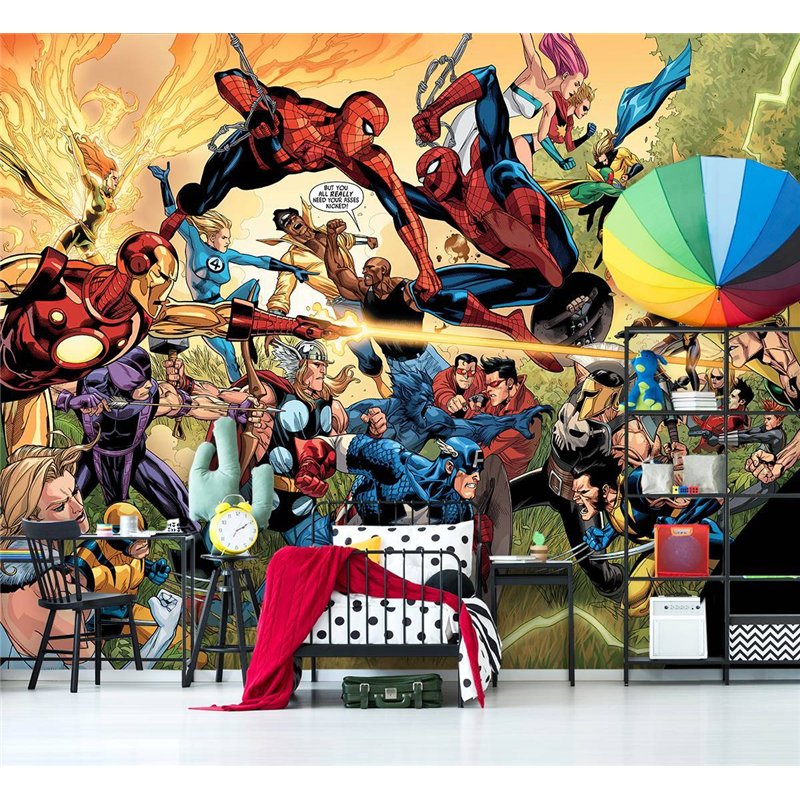 Фотообои на стену детские Marvel герои комиксов 200x270