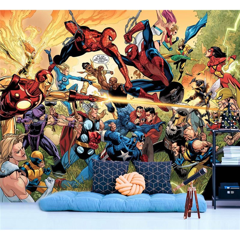 Фотообои на стену детские Marvel герои комиксов 200x270
