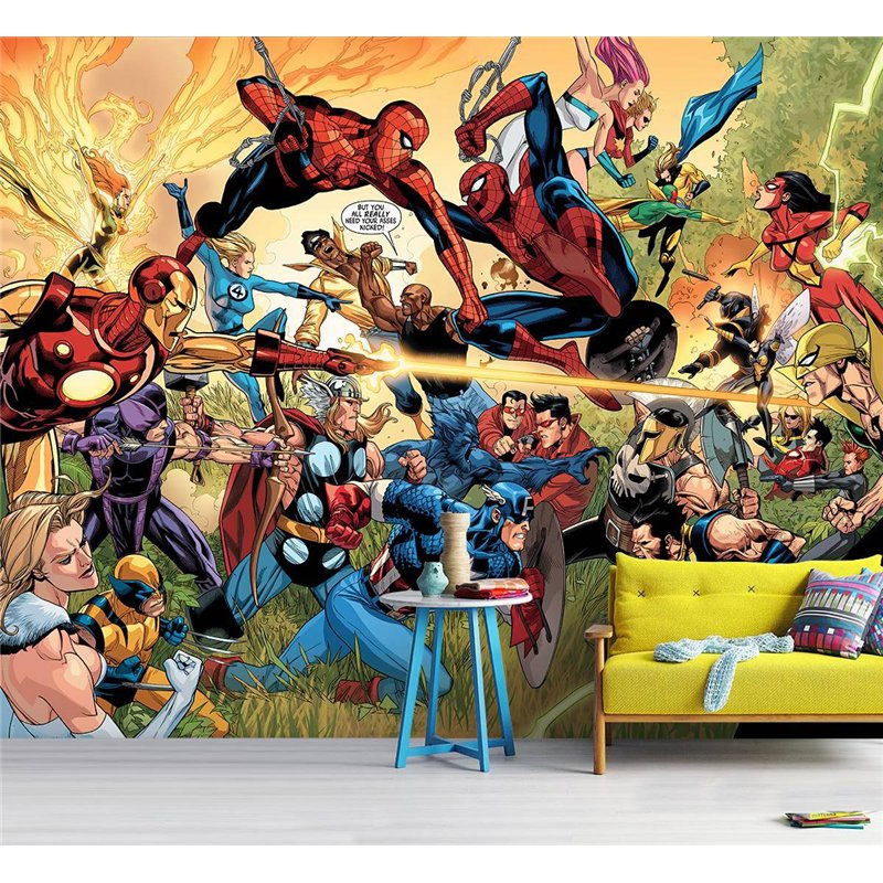 Фотообои на стену детские Marvel герои комиксов 200x270