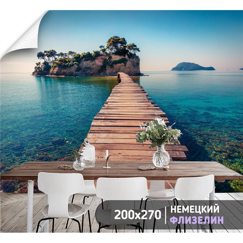 Фотообои мост через залив моющиеся для кухни 200х270