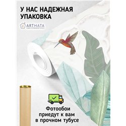 Фотообои тропические птицы и растения в спальню 300х270