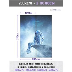 Фотообои космонавт и космос на кухню 200х270