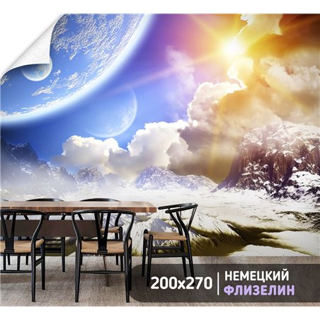 Фотообои космос и планеты на кухню флизелиновые 200х270